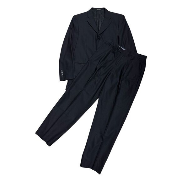 PRINCIPE Italian Wool Luxury Pinstripe 2-Piece Business Blazer SUIT 40R / Medium - Picture 1 of 10